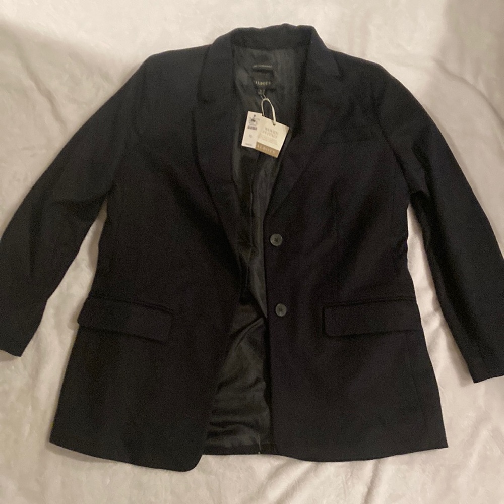 Talbots Black Blazer Woven In Italy Size 12